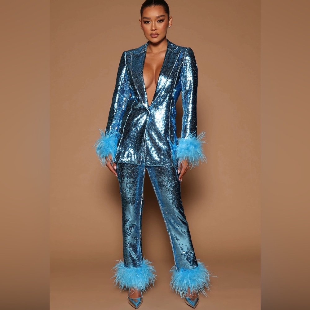 Fashion Nova Sequin Blazer Suit